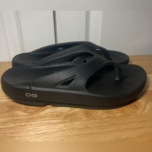 OOFOS Original Recovery Sandal Thong Flip Flops Slip On Black Women’s 8 Men’s 6